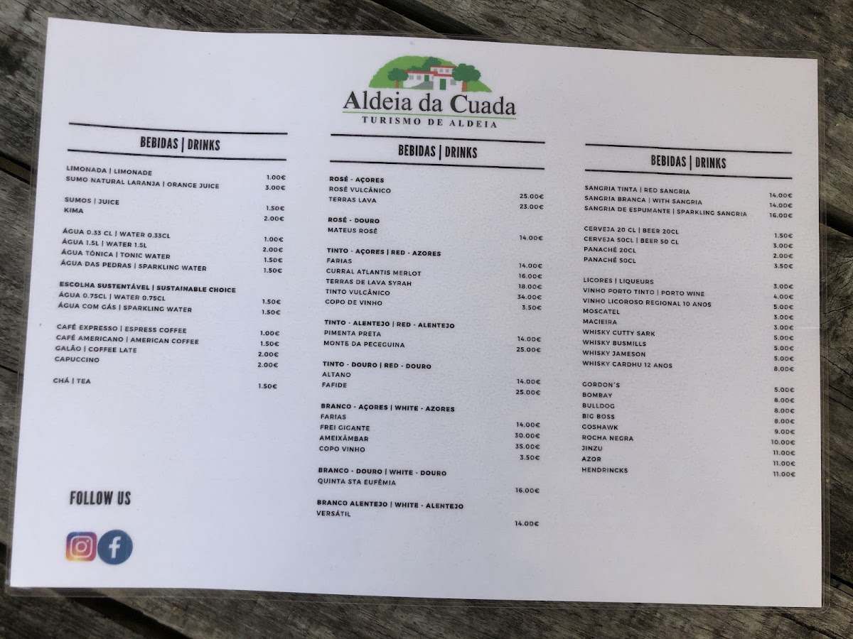 Menu Restaurante 'aldeia Da Cuada'-6